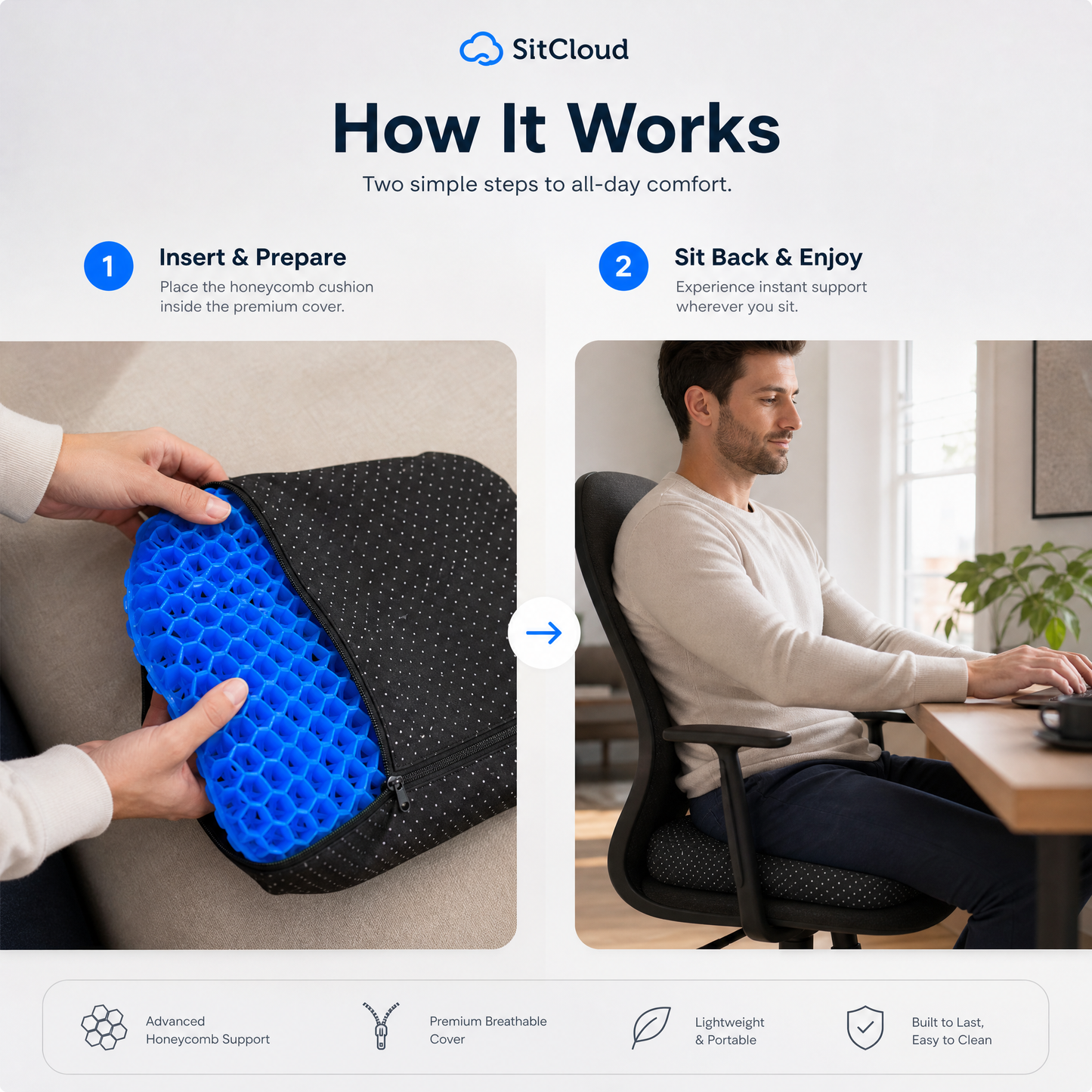 SitCloud - Supported Relief Cushion