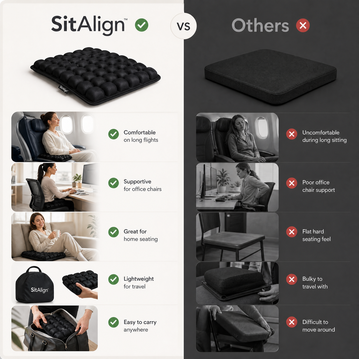 SitAlign - Comfort Seat Cushion